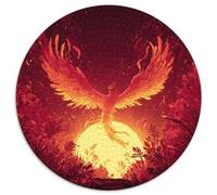 A Phoenix Rising from The Ashes, A Golden Sun 1000pcs (67.5x67.5cm) Erwachsenenpuzzle - Erwachsenenpuzzle DIY-Puzzlespielzeug