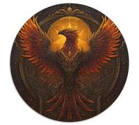 A Phoenix Rising from The Ashes, Sun Jigsaw Puzzles Challenge Toy Educational Games Home Decoration for Adults& Teenager Age 14 Years Up 1000pcs (67.5x67.5cm)