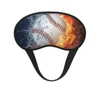 A Picture of A Baseball in Water and Fire, Full Eye Covers Light Blocking Eye Masks Blackout Sleep Eye Muffs