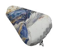 A Picture of A Whale Bike Seat Cover, Extra Soft Comfy Bicycle Cover, Rain Sun Protector Seats Protectors Durable Dustproof Covers for City Mountain Bikes