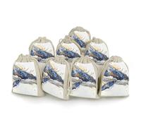 A Picture of A Whale Bunches Pocket Cotton And Hemp with Drawstring 8 Pieces Reusable Gift Bags Jewelry Pouch for Wedding DIY Craft Party (4.9 X 6.7 Inch)
