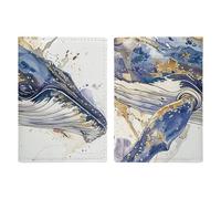 A Picture of A Whale Passport Holder, ID Card Protector Case Passport Holder with Slot Passports Travel Wallet Document Cover for Women And Men