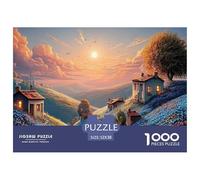 A Picturesque Countryside Scene 1000 Pieces Eco-friendly Paper Puzzle Premium Jigsaw Puzzle Spring Landscape Stress Releasing Family Game Jigsaw Gifts for Family, Friends 52x38cm/1000pcs
