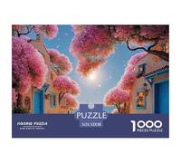 A Picturesque Street in Cres_croatia Refreshing 1000 Pieces Extra-thick Cardboard Jigsaw Puzzle Bundle Spring Landscape Challenging And Educational Family Game Puzzles For Adults And Kids 52x38cm/1000