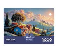 A Picturesque Village 1000 Pieces Extra-thick Cardboard Jigsaw Puzzle Bundle Mountain Challenging And Educational Creative Game Jigsaw As Birthday Gifts 70x50cm/1000pcs
