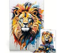 A Pierce Lion Puzzles for Adults 1000 Pieces Brain Calisthen Indoor Play Pattern Assemble Home Display (38x26cm)