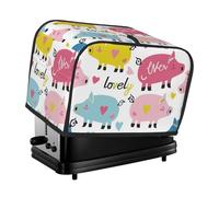A Pig With A Heart Peach Toaster Cover 2 Slice Kitchen Small Appliance Covers With Pockets Dust And Fingerprint Protectio