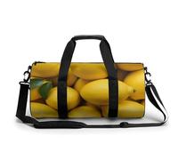 A Pile of Little Lemon Gym Bag Sport Gym Tote Bag Lightweight Duffle Bag Carry On Weekender Bags for Women Men, white, 17.7in/9in/9in