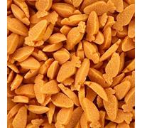 A Pinch Of - Bigger - Carrot Cake Decorations Edible Easter Sprinkles for Cakes - 65g Matt Vegan Sugar Shapes - Spring & Easter Cake Sprinkles - Orange Carrots