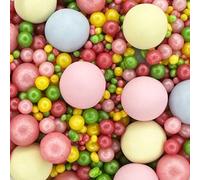 A Pinch Of - Bigger - Cutie Pearls Mix Easter Cake Sprinkles - 70g Shimmer Edible Cupcake Decorations - Spring & Easter Cake Decorations Edible Pearl Sprinkles - Mini Egg Theme