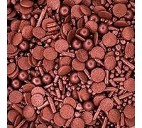 A Pinch Of Bigger- Glimmer Bordeaux Cake Topper Sprinkles - 80g Edible Shimmer Cupcake Decorations - Weddings, Christenings & Birthday Parties - Colour Medley