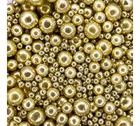 A Pinch Of - Bigger - Pearls Mix - 70g High Shine Metallic Gold Sprinkles - Edible Shimmer Ball Gold Cake Decorations - Perfect Cake Sprinkles for Weddings, Christenings & Parties