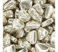 A Pinch Of - Bigger Silver 3D High Shine Love Hearts - Cake Topper Sprinkles - 60g Edible Glimmer Cupcake Decorations - Birthdays, Weddings & Romantic Celebrations