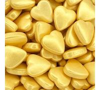 A Pinch Of - Gold 3D Glimmer Love Hearts - Cake Topper Sprinkles - 25g Edible Shiny Cupcake Decorations - Birthdays, Weddings & Romantic Celebrations