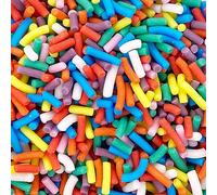 A Pinch Of - Matt Strands - Bake Stable Rainbow Cake Topper Sprinkles - 30g Edible Vermicelli Vegan Cupcake Decorations - Ice Cream, School Cakes & Doughnuts