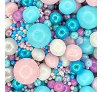 A Pinch Of - Pearls Mix - Stitch Cake Topper Sprinkles - 30g Edible Pearl Ball Stitch Cake Decorations - Shimmer Indigo, Purple, Blue, Aubergine & Pink Ohana Themed Cake Sprinkles