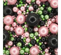 A Pinch Of Pearls Mix - Wicked Cake Topper Sprinkles - 70g Edible Pearls & Shimmer Ball Cupcake Decorations - Spooky Weddings, Christenings & Witch Parties Wicked Cake Decorations (Bigger)