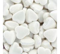 A Pinch Of - White 3D Glimmer Love Hearts - Cake Topper Sprinkles - 25g Edible Shiny Cupcake Decorations - Birthdays, Weddings & Romantic Celebrations