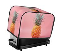 A Pineapple Toaster Cover 2 Slice, Waterproof Bread Machine Covers with Pockets Universal Size Kitchen Small Appliance Cover with Handle, Dust and Fingerprint Protection