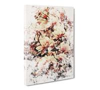 A Pink Magnolia Blossom Tree Watercolour Canvas Print | Gallery Wrapped 30mm Frame Wall Art | 30x20 inches | Ready to Hang | Modern Floral Picture | Living Room Bedroom Lounge Office