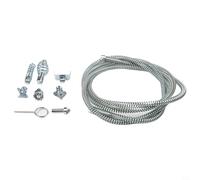 A, Pipe Cleaning Spiral for Electric Pipe Cleaning Machine, 3 m Length, 12 mm Diameter, High-Strength Steel Drain Cleaning Tool with 6 Interchangeable Cutters (Models A/B/C)