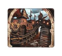a Pirate Boat Mouse Pad - Non-Slip Rubber Base Extended Gaming Desk Mat, Full-Area Print Personalized Keyboard Mat for PC Laptop Office Home