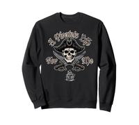 A Pirate's Life For Me Skull and Swords Aged Color Pirate Sweatshirt
