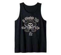 A Pirate's Life For Me Skull and Swords Aged Color Pirate Tank Top