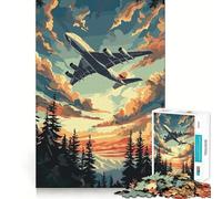 A Plane Flying Sky Tree 1000-piece Jigsaw Puzzles Stress Relief Play High Def Print Family Enjoyable Birthday Present (50x75cm)