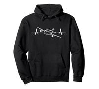A plane with the heartbeat planes Pullover Hoodie