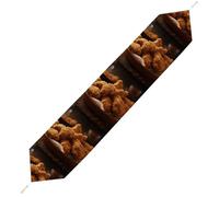 A Plate of Fried Chicken Table Runner for Dining Table, Short Plush Runners Washable & Durable Tablerunner Modern Home Decor for Wedding, Kitchen, Holiday 178*33cm