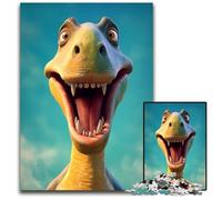 A Playful Dinosaur Friend Adult Jigsaw Puzzles 1000 Pieces Puzzles for Adults for Birthdays Holidays Best for Christmas 1000 PCS(75x50cm)