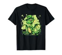 A Playful Dragon Dressed in Green for Luck T-Shirt