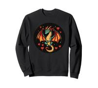 A Playful Dragon Sharing Valentine's Cheer Sweatshirt