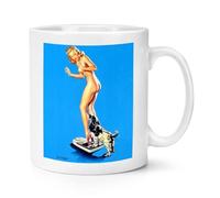 A Pleasing Discovery Pin Up Girl 10oz Mug Cup by Gil Elvgren Reproduction Print