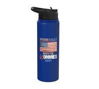 A Pledge A Day Keeps The Commies Away American Flag Shirt Stainless Steel Insulated Water Bottle