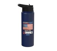 A Pledge A Day Keeps The Commies Away American Flag Shirt Stainless Steel Insulated Water Bottle