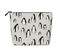 A Plethora of Penguins, Cosmetic Bag Imitation Linen Makeup Bag Portable Travel Toiletry Bag
