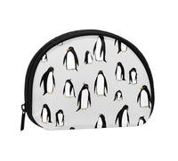 A Plethora of Penguins, Women's Storage Bag Shell Makeup Bag Small Coin Purse Shell Change Pouch