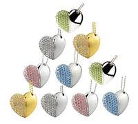 A Plus 10pcs 5 Color Cordiform USB Flash Drives 64GB USB Memory Stick Metal Birthday Gifts