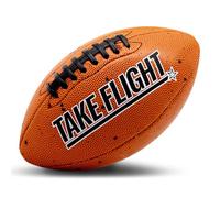 A Plus Collectibles TAKE Flight Flag Football, Official Game Ball Composite Leather (Classic Brown, Professional)