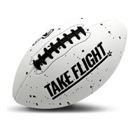 A Plus Collectibles TAKE Flight Flag Football, Official Game Ball Composite Leather (ICE White, Junior)
