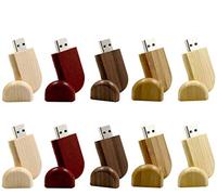 A Plus+ USB Memory Stick 10 Pcs 16GB, USB 3.0 Flash Drive 16G Zip Jump Pen Thumb Drive U Disk Memory Stick Data Storage Wooden and Bamboo Design