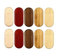 A Plus+ Wooden 32GB USB 3.0 Flash Drive 10 Pack - Nature Bamboo USB 3.0 Memory Stick - Laser Etched Acceptable