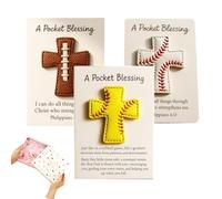 A Pocket Blessing - Baseball Football Softball Cross Edition, Faith Softball-Inspired Pocket Cross, Encouragement & Faith-Based Gifts As A Gift for Your Partner, Family (All)