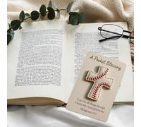 A Pocket Blessing - Baseball Football Softball Cross Edition,Sofball PocketBlessing,Handmade Pocket-Size Cross Giftfor Christian Athletes,Inspirational Token for Teams YouthGroup Encouragement Decor
