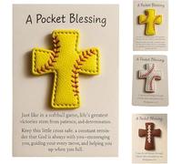 A Pocket Blessing Card- Softball Cross Edition, Faith Softball-Inspired Pocket Cross, Encouragement & Faith-based for Family, Close Friends, Christian Keepsakes for Sports Lovers (#3)