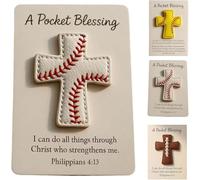 A Pocket Blessing Card- Softball Cross Edition, Faith Softball-Inspired Pocket Cross, Encouragement & Faith-based for Family, Close Friends, Christian Keepsakes for Sports Lovers (#1)