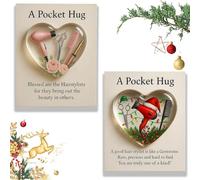 A Pocket Hug for Hairstylists, Mini Hairdresser Tools Heart Pocket Hug Token with Greeting Cards, 2026 Pockets Hugs Cards Gift for Stylists, Salon Owners & Beauty Graduates (Pink+Red)
