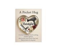 A Pocket Hug for Hairstylists, Mini Hairdresser Tools Heart Pocket Hug Token with Greeting Cards,Mini Handmade DIY Hairdresser Tools Keepsake Gift, Heart-Shaped Card with Inspirational Quote (B)